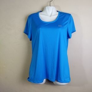 Under Armour Women's Size‎ XL Semi Fitted Heatgear Short Sleeve T-Shirt Blue